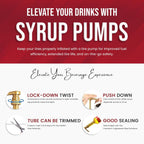 Summer Variety Syrup - Lemon, Lime, Coconut, Blue Raspberry, Watermelon & Tamarindo Syrups For Coffee,Italian Soda, Lattes, Frappes Flavor- 6 Pack With 6 Jimoco Pumps