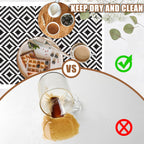 Dish Drying Mat Black and White Geometric Coffee Bar Mat for Countertop Absorbent Rubber Backed Hide Stain Dish Drainer Rack Pad Coffee Pot Espresso Machine Dining Room Decor 15.7 x 23.6 Inch