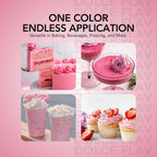 Dolce Flav Natural Pink Food Coloring – 2 oz Plant-Based Color from Beetroot with Graduated Dropper | Water-Soluble Liquid Dye for Baking, Frostings & Drinks | Kosher | Made in USA