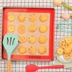 AMYONE Square Silicone Baking Mats for 11 Inch Cake Pan/11x11 Cheesecake Pan/Toaster Oven/XL Air Fryer, Food Grade Silicone Baking Sheet Liners for Cookie/Cake/Pastry/Torte, Non-Stick, Reusable 2 PCS