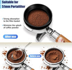 53mm Espresso Dosing Funnel and Puck Screen Set, Espresso Coffee Dosing Ring & 1.7mm 316 Stainless Steel Espresso Portafilter for Coffee Portafilter Filter Basket