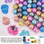 NiHome Edible Food-Grade Glitter Powder Glimmer Luster Dust Metallic Fancy Food Decorating Sprinkle Glimmery Dust for Drink Wine Beverage Cake Bakery Vegan Allergen-Free (Blue, 0.35oz/10g)