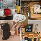 ANTETOK Wooden Coffee Stirrers - Coffee Stir Sticks 7 Inch,500pcs Disposable Birch Wood Coffee/Beverage Stirrers,Swizzle Drink Sticks,Coffee Bar Accessories