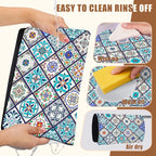 Colorful Tiles Dish Drying Mat for Kitchen Counter Coffee Mat Hide Stain Absorbent Non-Slip Rubber Backed Drying Rack Pad Espresso Machine Coffee Bar Accessories 11.8 x 19.7 Inch