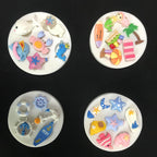 Lovely Small Items Silicone Fondant Molds Set For Cake Topper, Gumpaste, Candy & Chocolate, Polymer Clay and More (Sea life & Beach)