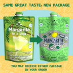 Lt. Blender's Margarita in a Bag - Margarita Mix - Each Bag Makes 1/2 Gallon of Frozen Margaritas – Non-GMO Cocktail Mix - No Blender Needed – Add Liquor, Wine or as a Mocktail (Pack of 4)