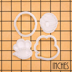 BAKERLOGY Bee Happy - Mini 2" Cookie Cutter & Stamp Set - Cute Bee & BeeHive Design for Easter & Spring Cookies, Cupcakes & Fondant Decorations