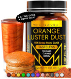 MONÉGASQUE Orange Edible Glitter for Drinks 15g – Edible Glitter for Cakes & Cocktails – Halloween Cake Decorations Sprinkles & Cupcake Luster Dust – Cocktail Drink Shimmer Powder & Orange Chocolate