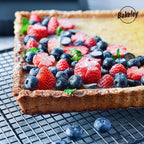 Rectangle Tart Pan, 13-Inch with Removable Loose Bottom Non-Stick Oblong Quiche Bakeware for Oven Baking (Black)