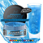 MONÉGASQUE Ocean Blue Edible Glitter for Drinks 10g – Blue Edible Glitter for Cakes & Beverage - Champagne & Halloween Cocktail Drink Shimmer Flakes - Food Decorating & Cake Decorations Spray