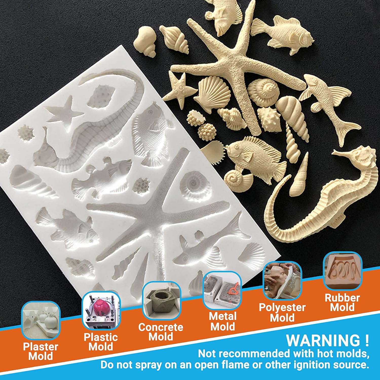 Silicone Mold Release Spray (4x16.9 fl oz / 500ml) Release Agent for Epoxy Resin, Candle & All Molds | Smooth, Non-Stick Lubricant for Easy Removal | 4 Pack, Molds are not Included