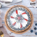 8-Inch Non-Stick Round Tart Pan with Removable Loose Bottom, Quiche Pan for Oven Baking (Black)