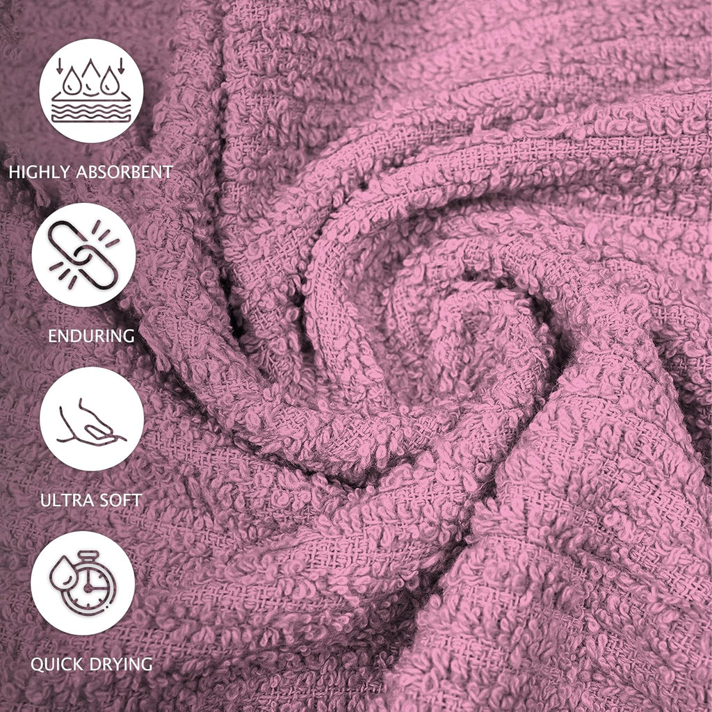 ZUPERIA Bar Mop Kitchen Towels - Pack of 12 (16" x19”) 100% Ring Spun Cotton - Dish Washcloths for Superb Cleaning and Less Lint - Highly Absorbent Dish Cloths and Dish Towels for Everyday use (Pink)