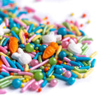 Sweets Indeed Sprinkles, Edible Sprinkle Mix, Perfect for Cake Decorations, Baking, Ice Cream, Cookies, Cupcake Topper, 4 ounces (Funny Bunny)