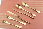 24-Piece Flatware Set,Extra Thick Heavy Duty - 18/10 Stainless Steel Cutlery Sets,High Matte Rose Gold Finish Silverware Flatware Sets Service for 4,Use for Home,Tableware Utensil Sets