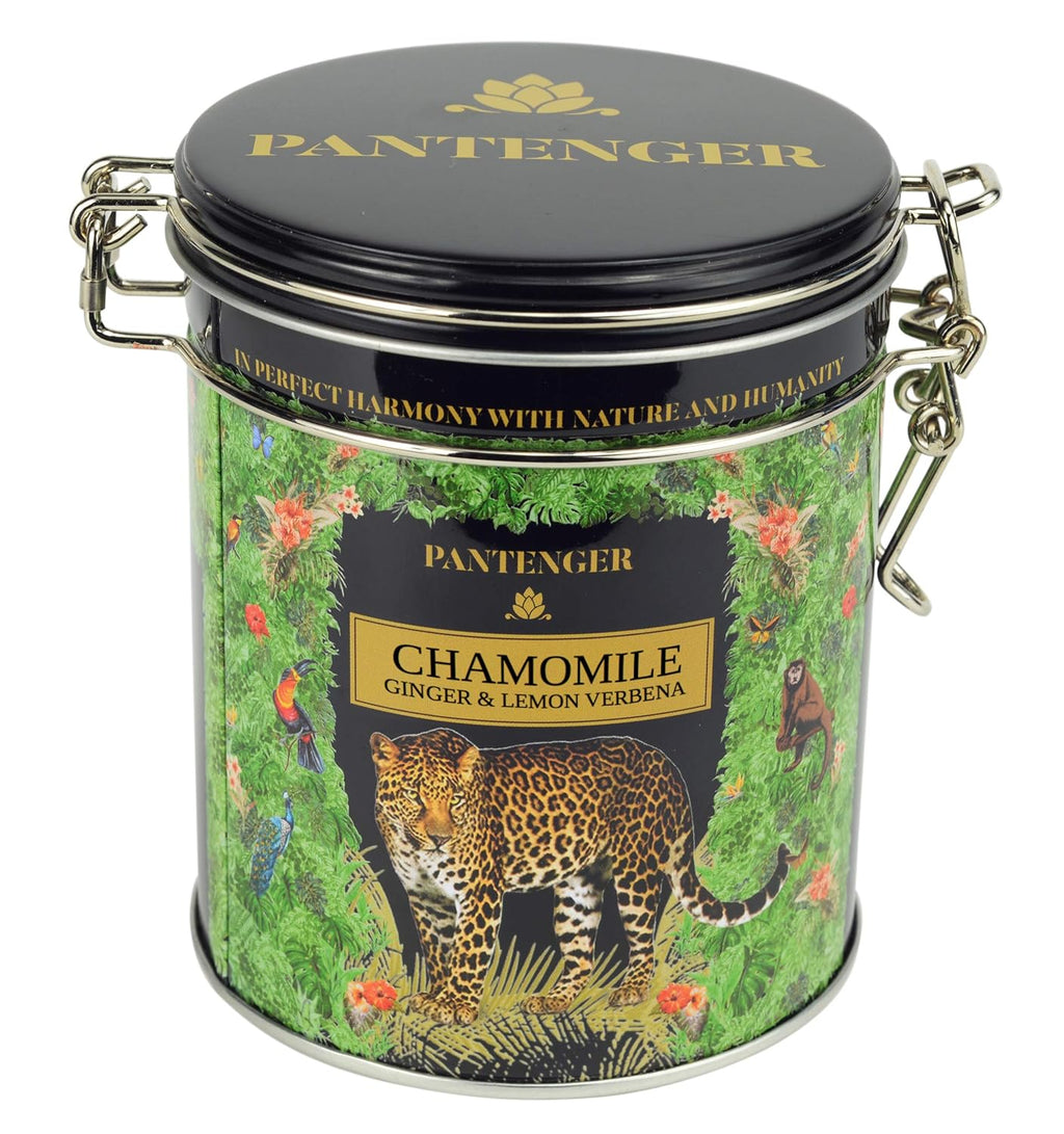 Organic German Chamomile & Ginger Herbal Tea | Loose Leaf Tea - 40 Servings | Calming and Digestive Caffeine Free Herbal Tea | By Pantenger