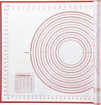 Yansumi Silicone Pastry Mat Extra Large Non-Slip Mat for Rolling Dough Pie Crust and Baking Non-Stick with Measurements(XL,28"L x 20"W, Red)