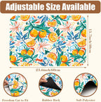 Dish Drying Mat Fruit Orange and Leaves Coffee Bar Mat for Countertop Absorbent Coffee Mat Rubber Backed Hide Stain Dish Drainer Rack Mat Coffee Maker Coffee Pot Dining Room Decor 15.7 x 23.6 Inch