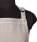 AMOUR INFINI Cotton Solid Aprons for Women with Pocket, Adjustable Strap and Waist Ties Washed Chef Aprons for Cooking, Baking and Gardening (Beige)