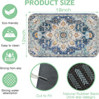 Bohemian Textile Rug Texture Dish Drying Mat,12"X19" Absorbent Fast Dish Drying Mat for Kitchen Counter Pot and Pan, Kitchen Accessories