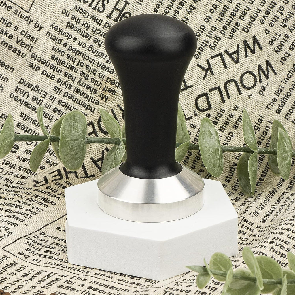 51mm Coffee Hand Tamper 304 Stainless Steel Base Professional Espresso Press for Portafilter Coffee Machine Barista Tool (51mm)
