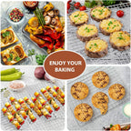 P&P CHEF 16 + 10.4 Inch Baking Sheet and Rack Set, Stainless Steel Cookie Sheets Oven Baking Pans Trays with Cooling Racks for Cooking & Roasting, Oven & Dishwasher Safe, (4Pcs)