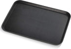 New Star Foodservice Restaurant Grade Non-Slip Tray, Plastic, Rubber Lined, Rectangular (Black, 18-Inch x 26-Inch)