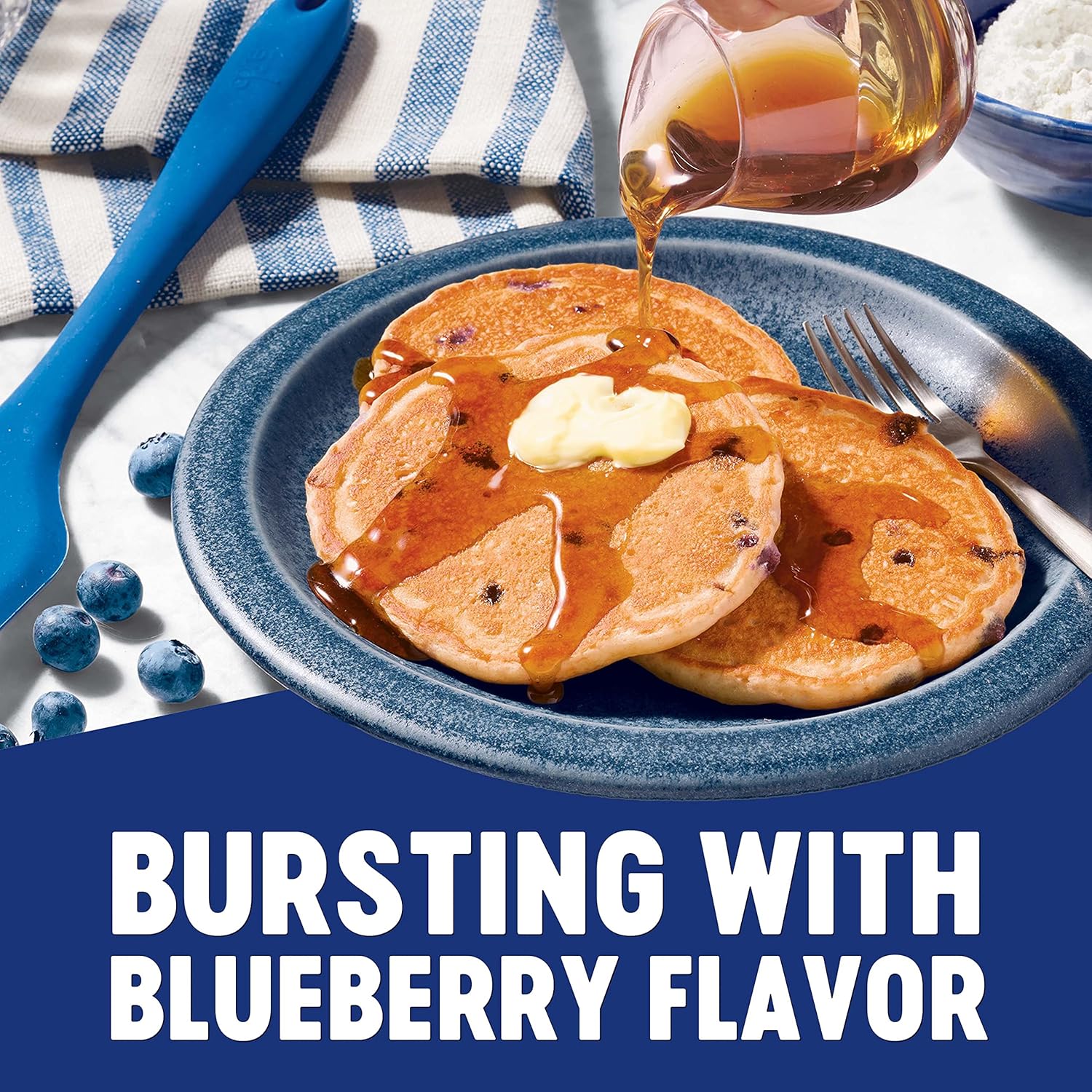 Krusteaz Light & Fluffy Complete Pancake Mix, Blueberry 25.2 Ounce (Pack of 2)