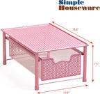 Simple Houseware Stackable Cabinet Basket Drawer Organizer, Pink