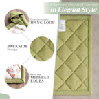 Maison d' Hermine Pot Holders 100% Cotton Heat Resistant Potholders 8" x 8" Hot Pads with Loop BBQ, Cooking, Baking, Grilling, Kitchen, Handling Hot Pans (Pack of 1, Mountain Life)