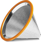 Willow & Everett Pour Over Coffee Dripper - Reusable Filter & Strainer for Medium Coarse Ground Coffee - Paperless Coffee Maker for Carafe