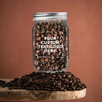 DISCOUNT PROMOS 50 Decorating Mason Jars Set, 12 oz. - Customizable Text, Logo - Canning, Aluminum Lid - Clear