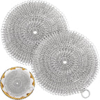 Patelai 2 Pcs Stainless Steel Pie Weights for Baking Universal Fit Pie Weight for 7-10 Inch Pies Round Metal Pies Weights Chain Dishwasher Safe Durable Blind Baking Dough Cooking Pastry (10 Inch)