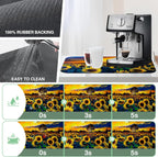 Sunflower Field Dish Drying Mat,16"X24" Absorbent Fast Dish Drying Mat for Kitchen Counter Pot and Pan, Kitchen Accessories