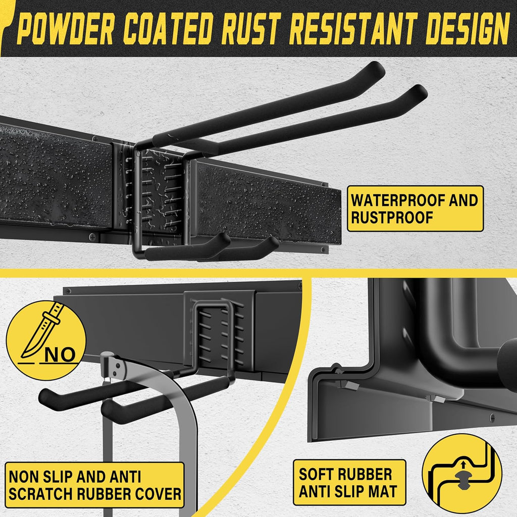 Garage Wall Organizer,15Pack Carries 675 lbs,Garden Tool Organizer 48in With Large Storage Space,Easy Assembly, Sturdy Design,for Efficient Tool Storage Garage Organization