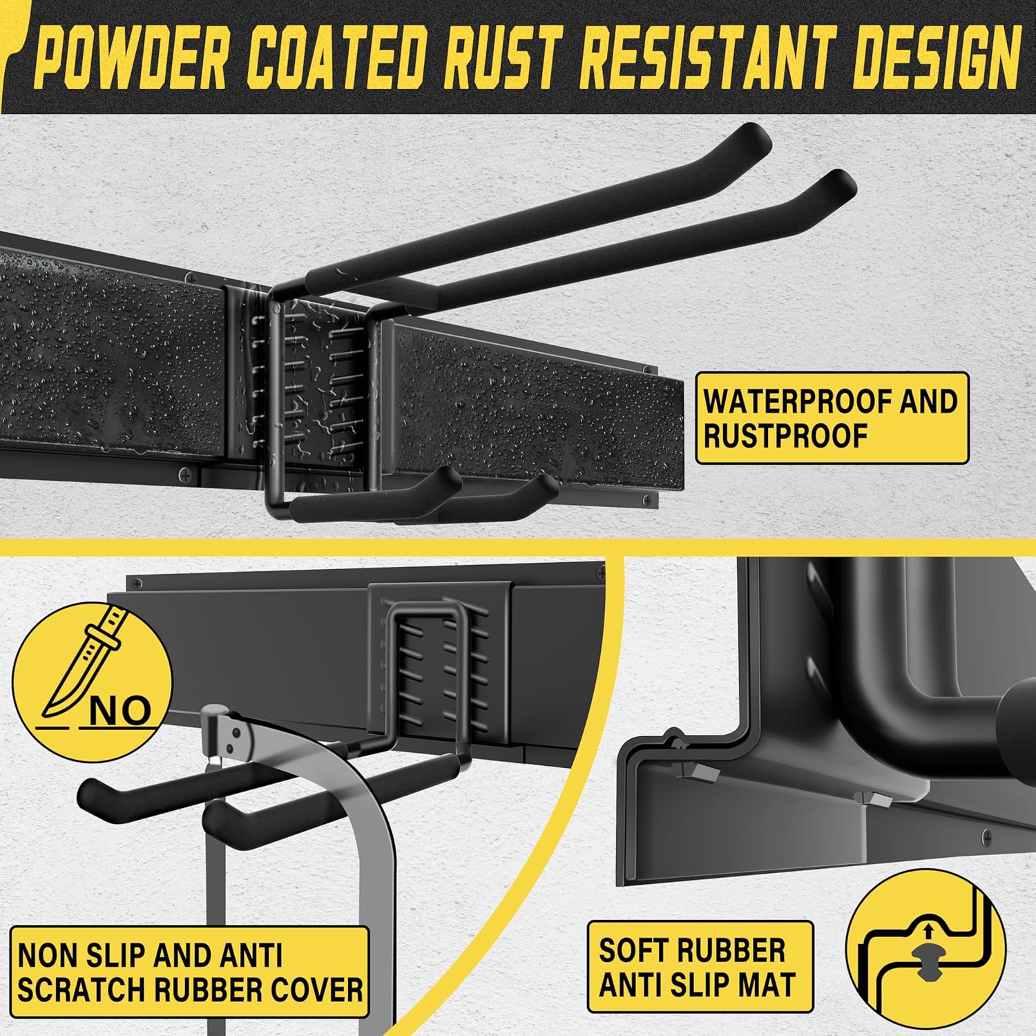 Garage Wall Organizer,15Pack Carries 675 lbs,Garden Tool Organizer 48in With Large Storage Space,Easy Assembly, Sturdy Design,for Efficient Tool Storage Garage Organization