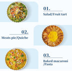 LOVECASA Porcelain Pie Pan Quiche Baking Dish,10 Inch Non-Stick Round Pie Dish Quiche Pan,Tart Pan with Ruffled Edge,Pie Plate for Apple, Quiche, Pot Pies, Tart,Set of 2, White