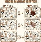 Dish Drying Mat - Absorbent Countertop Mat with Rubber Backing, Hide Stain, Dish Drainer Rack, 11.8 x 19.7 Inch