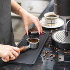 XUNADA Large Espresso Tamping Mat (5” x 12”), Ultra Thick Premium Coffee Tamper Pad, Strong Grip Silicone Tamp Station