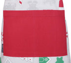 AMOUR INFINI Cotton Aprons for Women with Pocket, Adjustable Strap & Waist Ties - Washable Aprons for Baking, Cooking, Gardening (27.5 x 33 Inches - Christmas Fun)