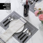 COOK WITH COLOR Bamboo Kitchen Utensil Set with Drawer Organizer | Cooking Tools and Storage Caddy, Black, 25 Piece Cutlery Set