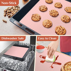 Silicone Baking Mat, 12 IN x 6 FT Free Cutting Baking Sheet, Non-Stick Reusable Dough & Pastry Mat, Non-Slip Silicone Mat Roll for Air Fryer Liner, Freeze Dryer, Oven Baking Pan, Kitchen Counter