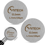 2 PCS Espresso Puck Screen, Espresso Filter Screen for 53.5mm Portafilter, Reusable 1.7mm Thickness 150μm, 316 Stainless Steel Coffee Filter Replacement, Coffee Puck Filter for Espresso Machine