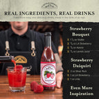 Liquid Alchemist Strawberry Syrup for Drinks - Real Ingredients Make our Strawberry Puree for Drinks a Perfect Margarita Mix - Our Flavored Syrup is Gluten & Dairy Free (25 oz)
