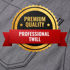 Under NY Sky Cross-Back Slate Gray Apron - Durable Denim with Leather Reinforcement and Split-Leg - Adjustable for Men and Women - Pro Chef, Tattoo, Baker, Barista, Bartender, Stylist, Server Aprons