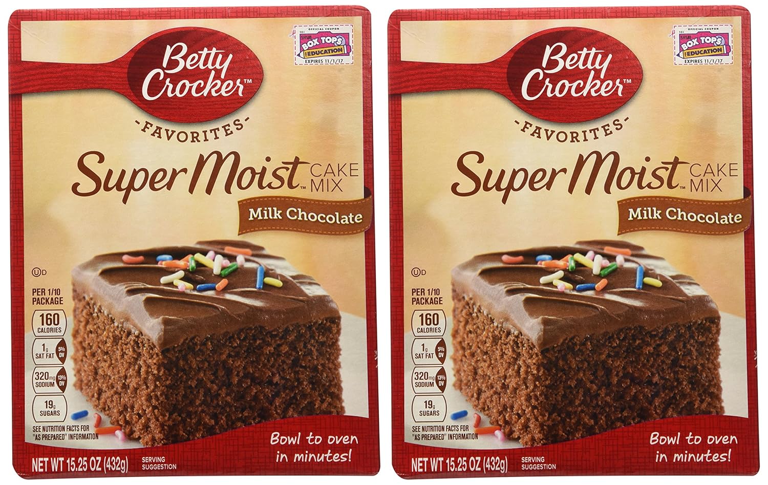Betty Crocker Super Moist Milk Chocolate Cake Mix (2 Pack