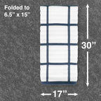 All-Clad Checked Kitchen Towel: Highly Absorbent, Super Soft Long Lasting - 100% Cotton, 17"x30" Tea Towel for Cleaning & Drying Dishes, Pans, Glassware, or Countertops, (1-Pack), Indigo