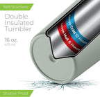 SIPX™ Triple-Insulated Tumblers - 16oz. Premium Modern Tumbler With Lid, insulated Cup Keeps Hot For 6 Hours, Stainless Steel Tumbler Made Of Sustainable Material, Coffee Travel Mug For Home & Office