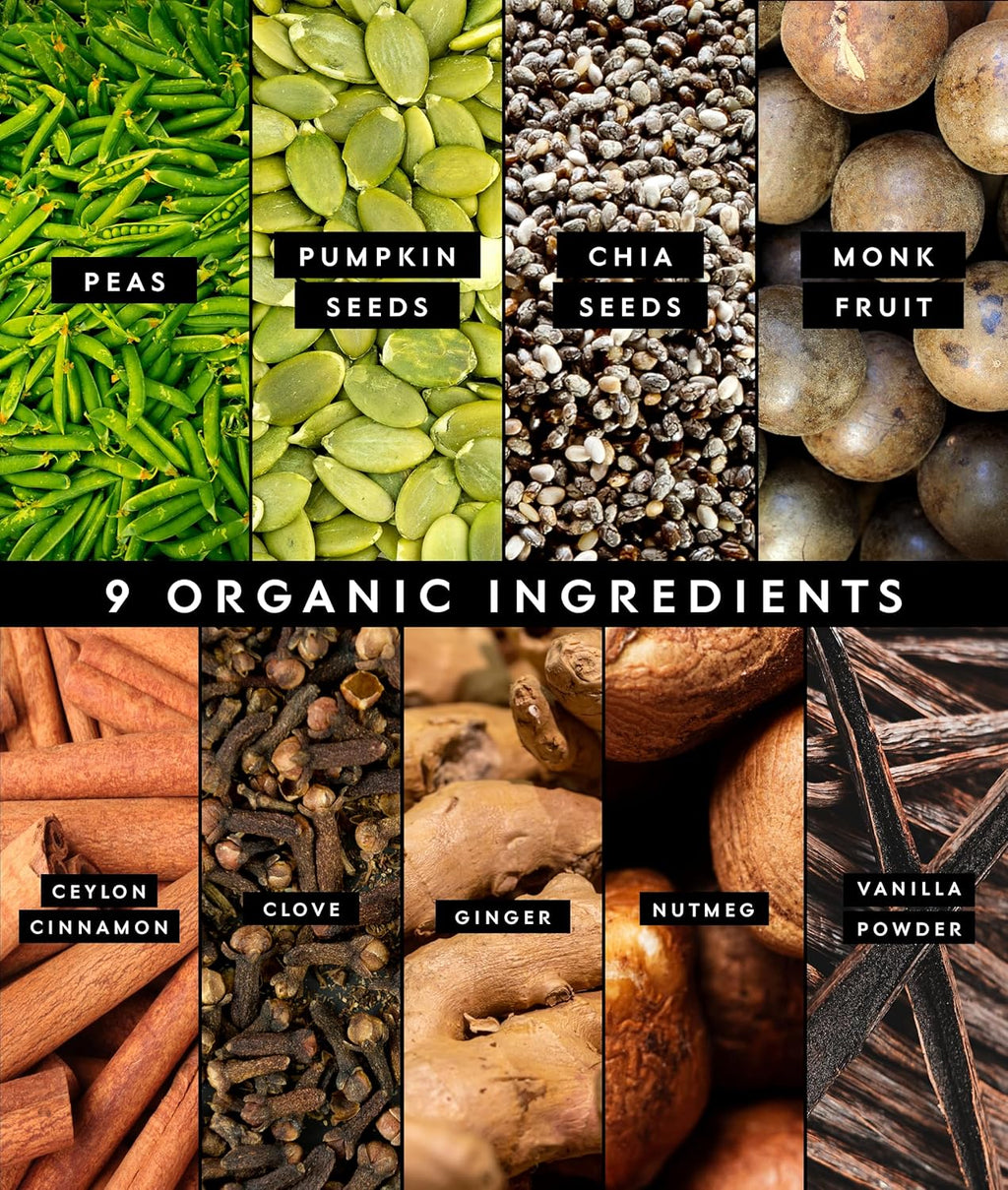 Truvani Vegan Pea Protein Powder | Pumpkin Spice | 20g Organic Plant Based Protein | 20 Servings | Keto | Gluten & Dairy Free | Low Carb | No Added Sugar