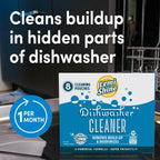 Lemi Shine Natural Dishwasher Cleaner Powered By Citric Acid | 100% Guaranteed Hard Water Cleaning Powder | Eco-Friendly Dishwasher Cleaner and Deodorizer With Fresh Lemon Scent (8 Count)